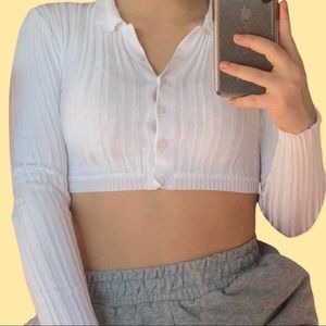 Cropped Button up Top